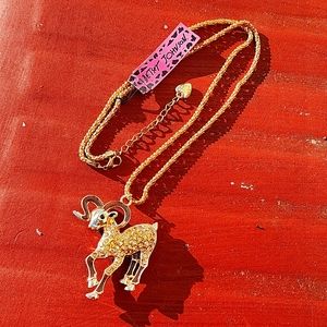 Betsey Johnson Aries Ram Necklace lovely never worn